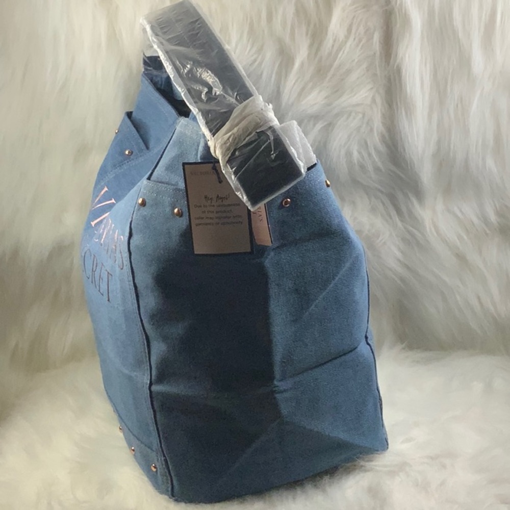 Victoria's Secret Denim Tote Bag (NWT) - Picture 3 of 9